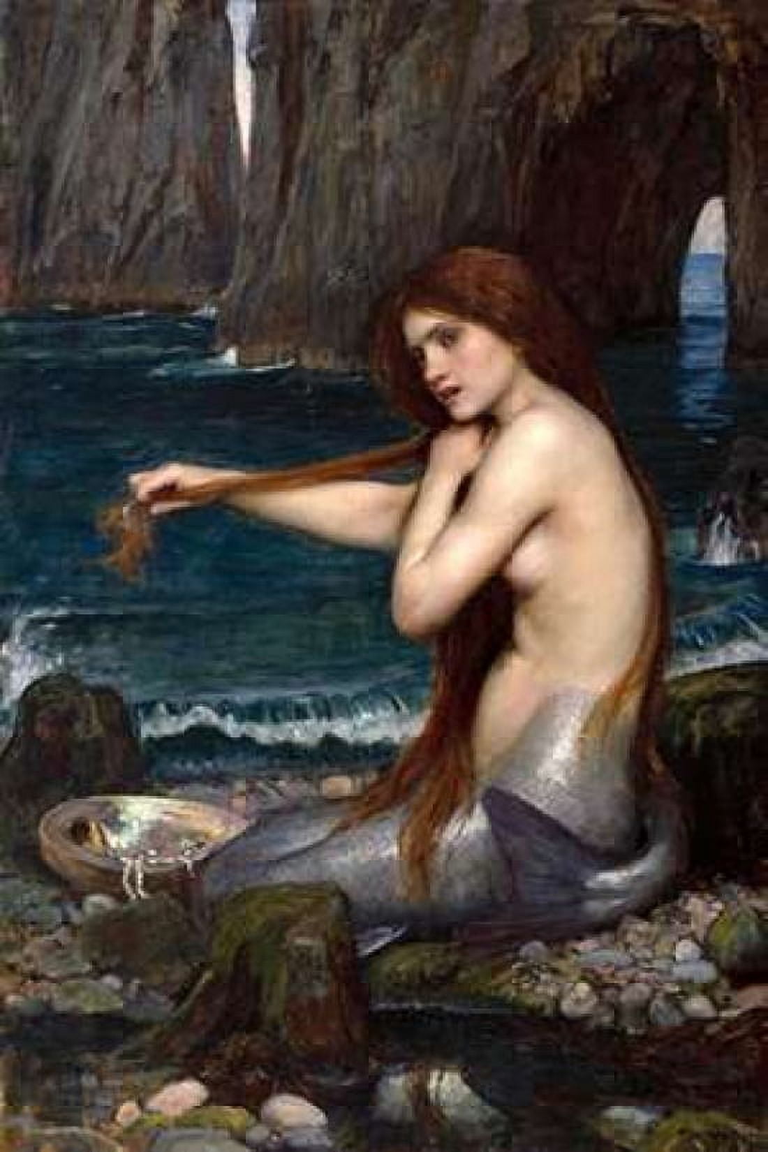 A Mermaid Canvas Art - John William Waterhouse (24 x 36)