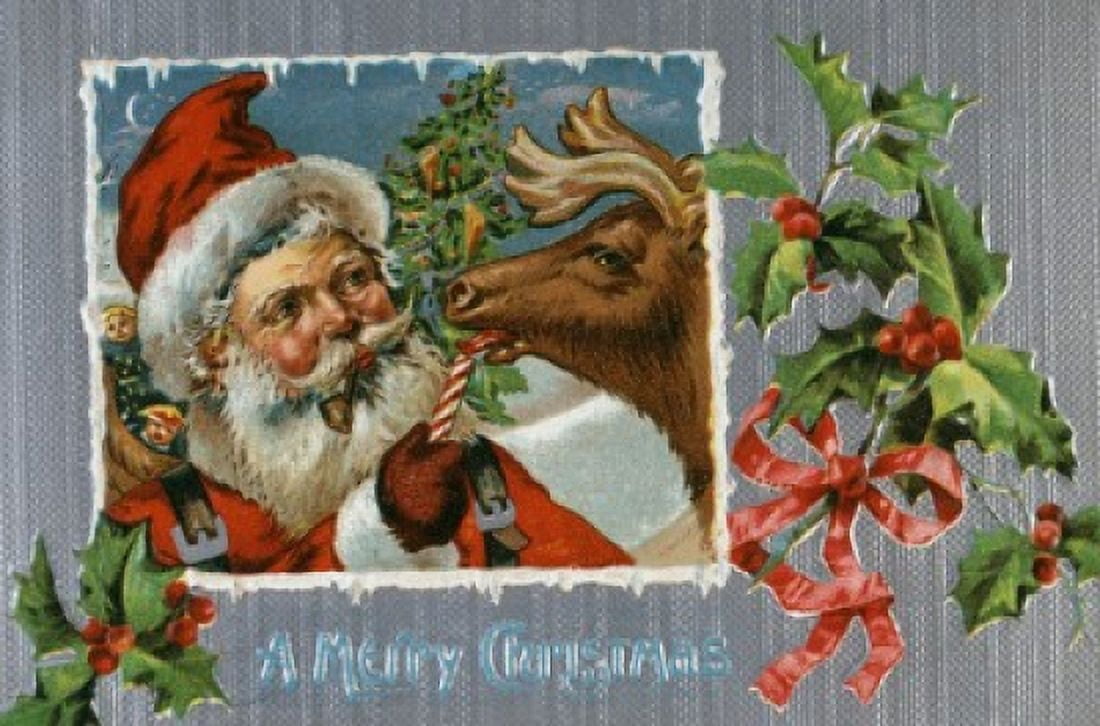 A Merry Christmas Nostalgia Cards Canvas Art - (18 x 24)