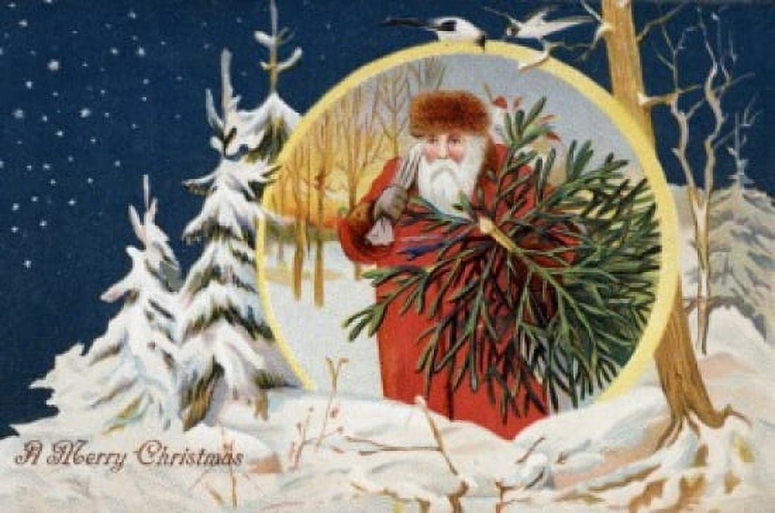 A Merry Christmas Nostalgia Cards Canvas Art - (18 x 24)