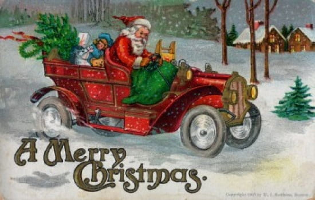 A Merry Christmas Nostalgia Cards Canvas Art -  (18 x 24)