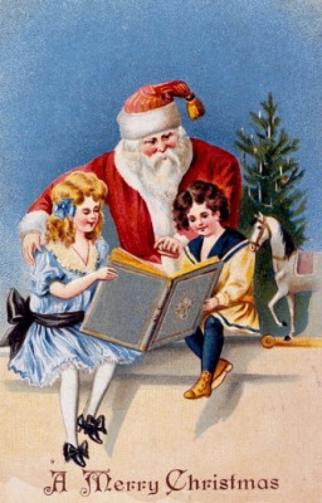 A Merry Christmas Nostalgia Cards Canvas Art - (24 x 36)