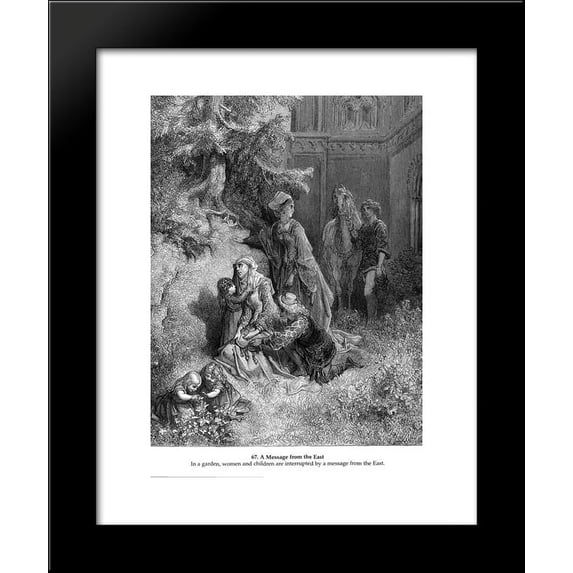 A Message from the East 20x24 Framed Art Print by Gustave Dore
