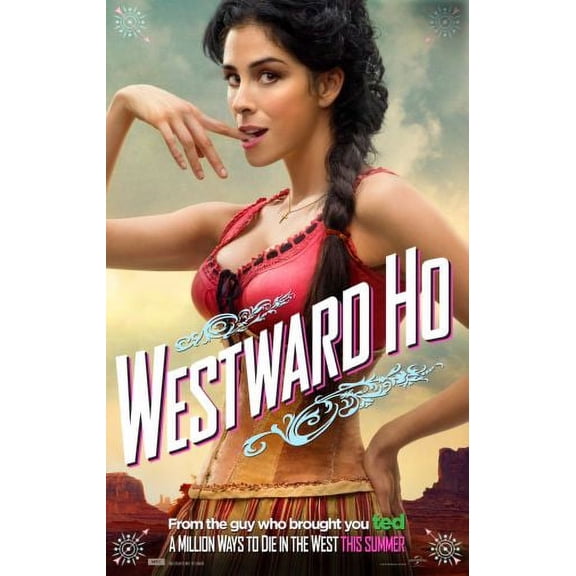 A Million Ways To Die In The West Poster Metal Sign 8inx 12in Print on Metal 8x12 #574260 Square Adults Best Posters