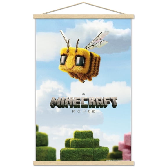 A Minecraft Movie - Bee One Sheet Wall Poster with Magnetic Frame, 22.375" x 34"