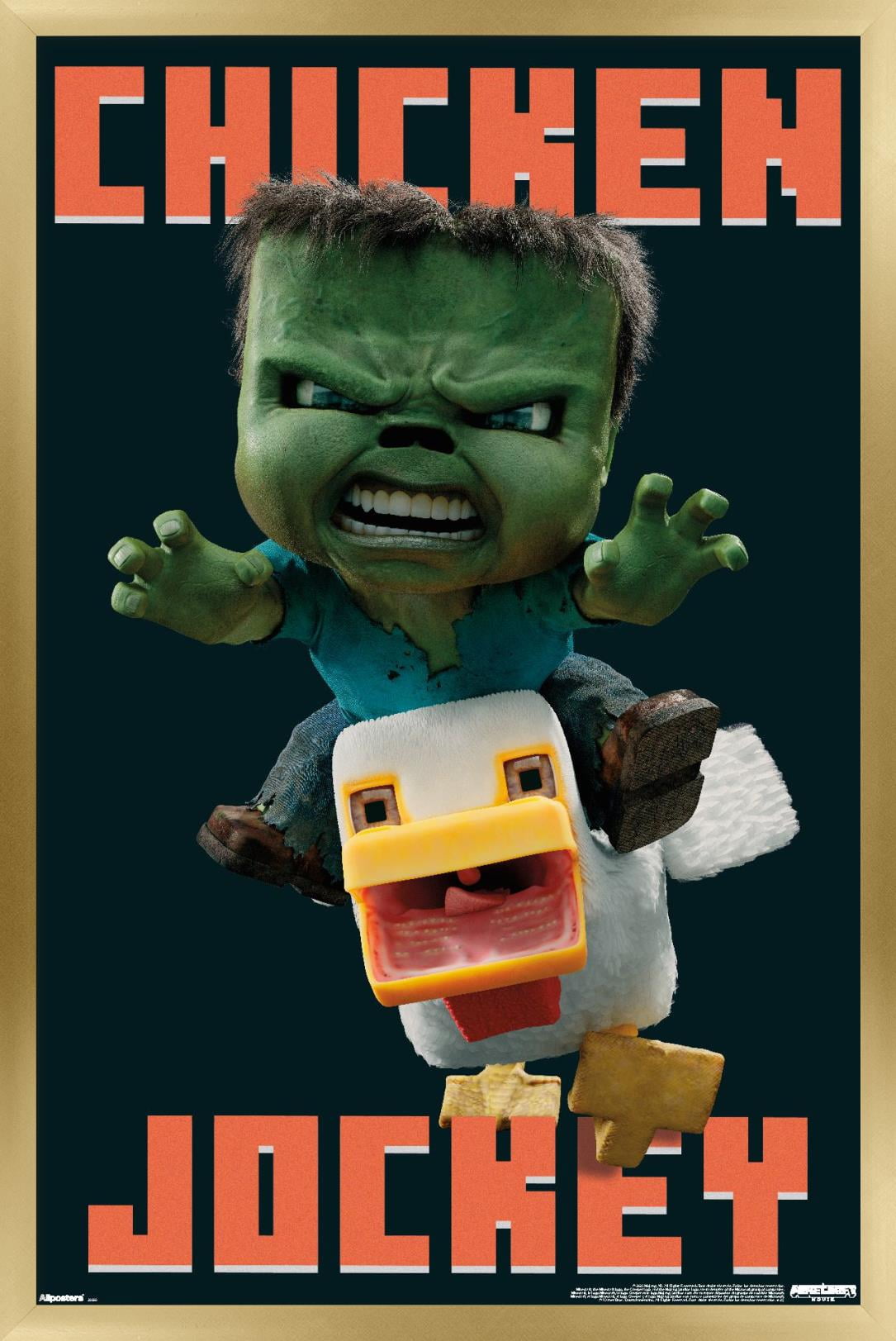 A Minecraft Movie - Chicken Jockey Wall Poster, 14.725