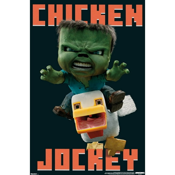 A Minecraft Movie - Chicken Jockey Wall Poster, 22.375" x 34"
