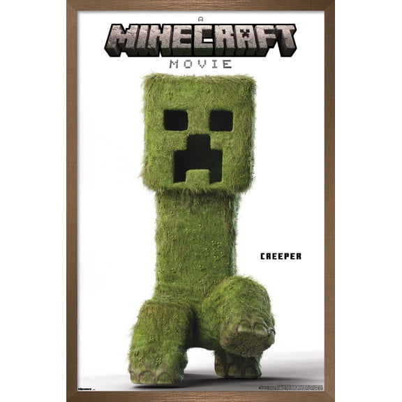 A Minecraft Movie - Creeper Feature Series Wall Poster, 14.725" x 22.375" Framed