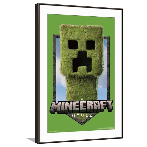 A Minecraft Movie - Creeper Logo Canvas Wall Poster, 22.375" x 34"