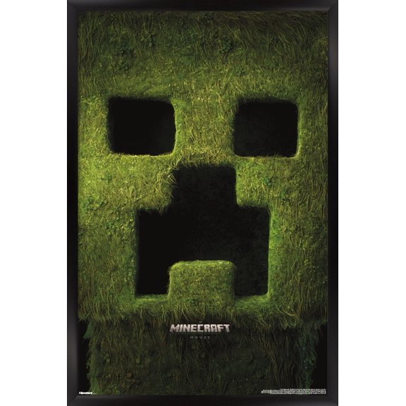 A Minecraft Movie - Creeper Teaser One Sheet Wall Poster, 22.375" x 34" Framed