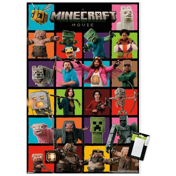 A Minecraft Movie - Grid Wall Poster, 22.375" x 34"