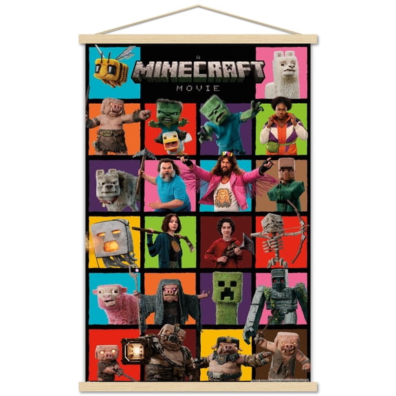 A Minecraft Movie - Grid Wall Poster with Magnetic Frame, 22.375" x 34"