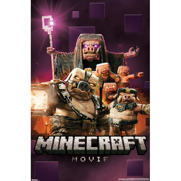 A Minecraft Movie - Hog Collage Wall Poster, 14.725" x 22.375"