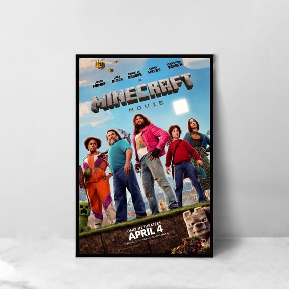 A Minecraft Movie Movie Art Print Room Decoration Art For Gift, Unframed Canvas