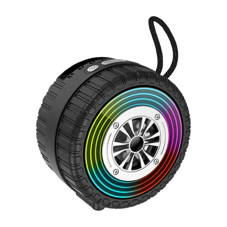 A Mini Bluetooth Speaker With Colorful Lights Wireless Portable Speaker With Tws Connection Fm Radio 360° Sound Speaker 0.93 Lbs
