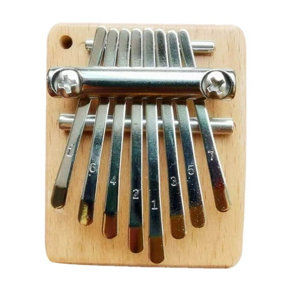 A Mini Thumb Piano 8 Key Style A Wooden Instrument With Paper Box ...
