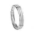 thumbnail image 1 of Couples Rings Set Adjustable Opening Geometric Matching Rings for Him and Her Rose Gold Rings for Women Platinum Rings for Men Anniversary Jewelry Gift, 1 of 3
