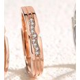 thumbnail image 1 of Couples Rings Set Adjustable Opening Geometric Matching Rings for Him and Her Rose Gold Rings for Women Platinum Rings for Men Anniversary Jewelry Gift, 1 of 3