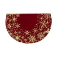 thumbnail image 1 of A Modern Red Christmas Semicircle Non-Slip Absorbent Doormat For Entryway Kitchen Bathroom Porch Household Decor Polyester Floor Mat 20X24 Inch, 1 of 6