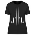 thumbnail image 1 of A Monochrome Of A Violin T-Shirt Women -Image by Shutterstock, Female Small, 1 of 2