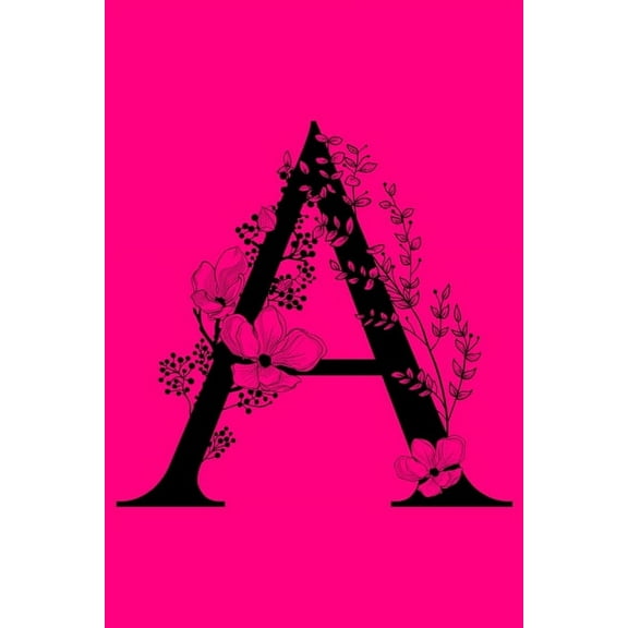A: Monogram Initial Letter Notebook: Customized Monogrammed Gift: Lined Journal, (Paperback)