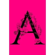 A Monogram Initial Letter Notebook Customized Monogrammed Gift Lined Journal, Paperback
