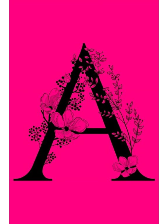 A: Monogram Initial Letter Notebook: Customized Monogrammed Gift: Lined Journal, (Paperback)