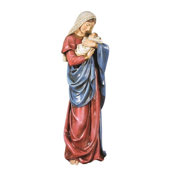 A Mother's Kiss Virgin Mary Infant Jesus Adoring Love 23" Church Statue Figure