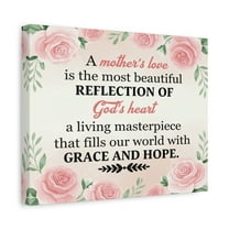 A Mother's Love Canvas Wall Art – Grace and Hope Inspirational Quote – Elegant Home Décor
