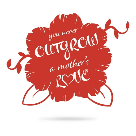 A Mother’s Love Wall Art - Celebrating the Bond of Motherhood (12"x16"/Red)