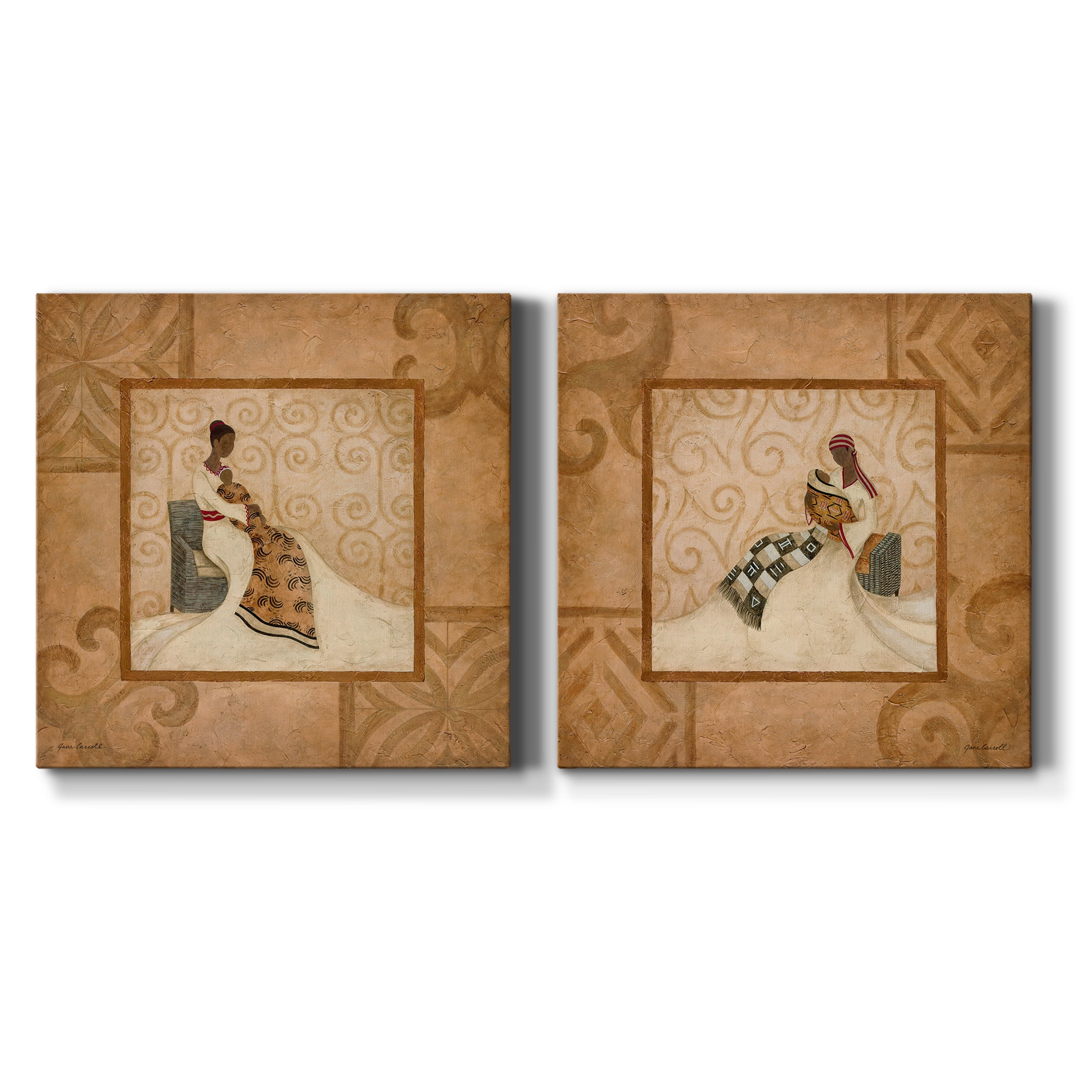 A Mother's Touch - Premium Gallery Wrapped Canvas - Ready to Hang Set of 2 - 40 x 40 Each