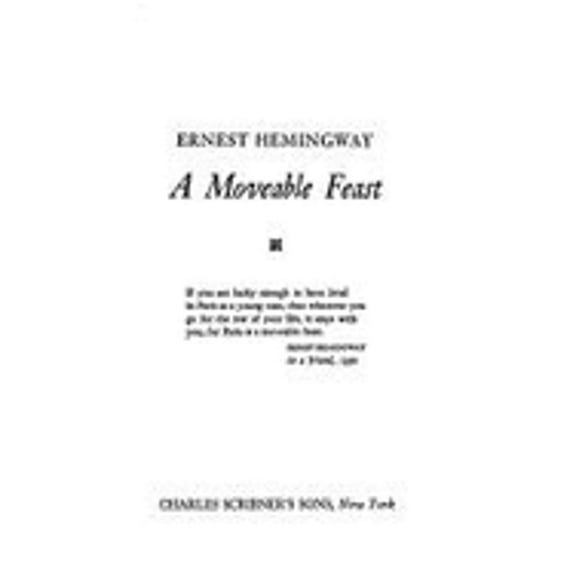 Pre-Owned a moveable feast (Paperback) 0684179962 9780684179964
