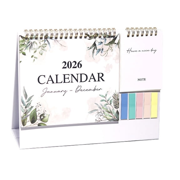 A Multifunctional Desk Calendar Desktop Organizer Daily Planning Schedule Notepad Paper Stand