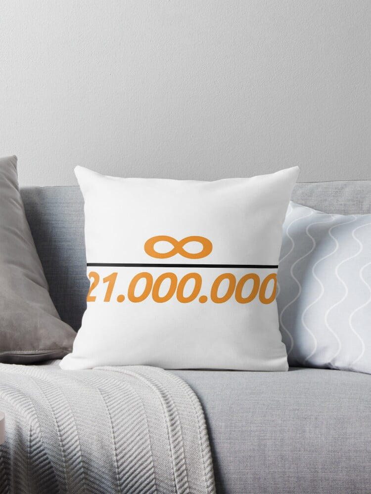 A NEW ∞ / 21000000 Bitcoin ETH XRP Financial Quote Pillow Covers