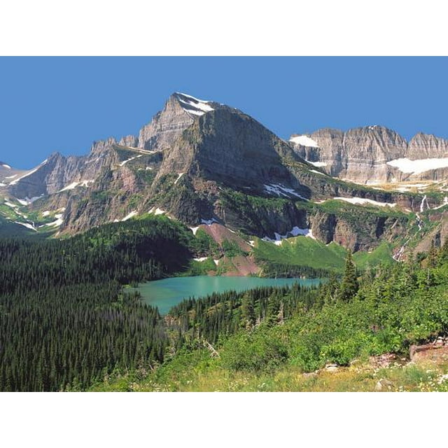 A NEW Grinnel Lake Below Mt Gould in Glacier National Park, Montana ...