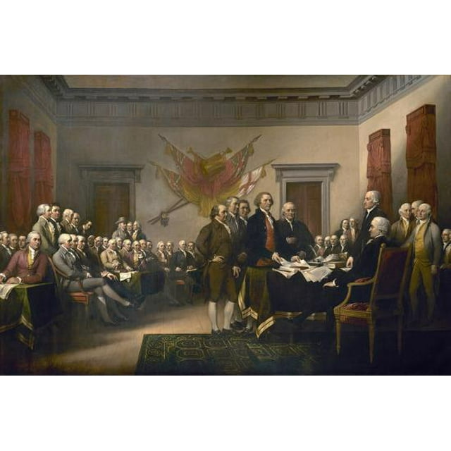 prints signing the declaration of independence with spirits