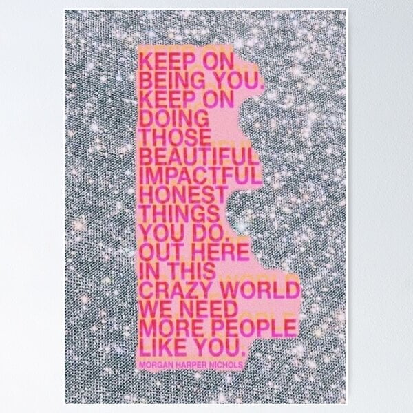 A NEW glitter vsco quote board Poster - Walmart.com