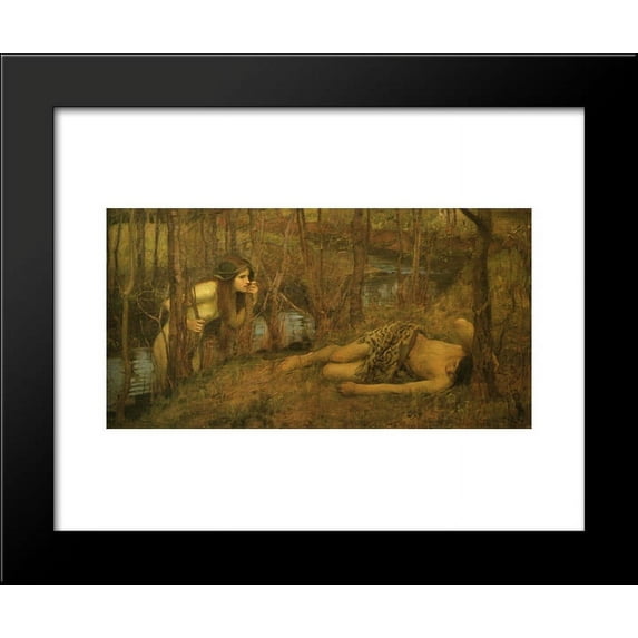 A Naiad 20x24 Framed Art Print by John William Waterhouse