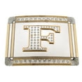 thumbnail image 1 of A Name Initial F Letter F Belt Buckles Alphabet F Monogram F Men Cowboy Western Cowgirl Unisex Rodeo Style, 1 of 3