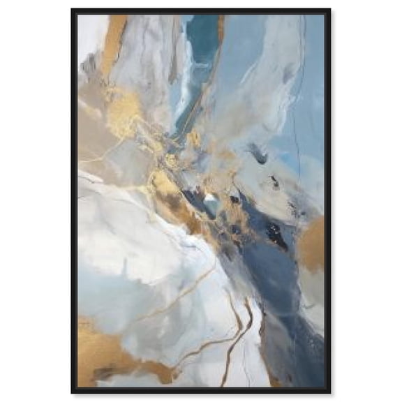 A Nautical Abstraction Canvas Timeless Abstract Wall Art by Art Remedy, Black Frame, 30" x 45"