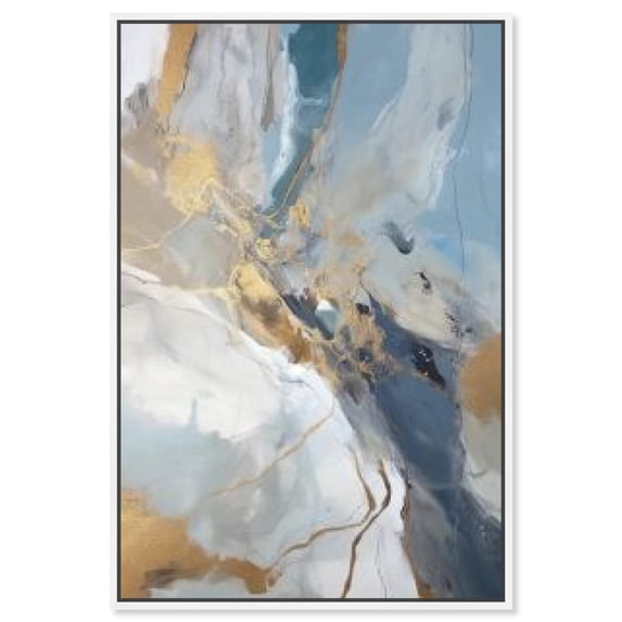 A Nautical Abstraction Canvas Timeless Abstract Wall Art by Art Remedy, White Frame, 36" x 54"