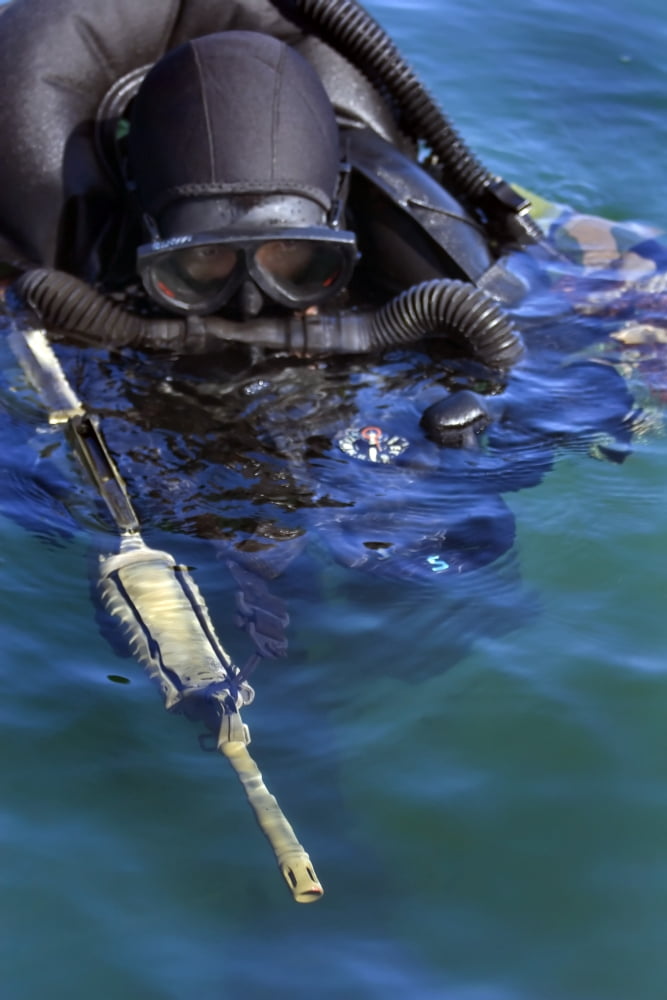 A Navy SEAL combat swimmer Canvas Art - Michael WoodStocktrek Images (23 x 34)