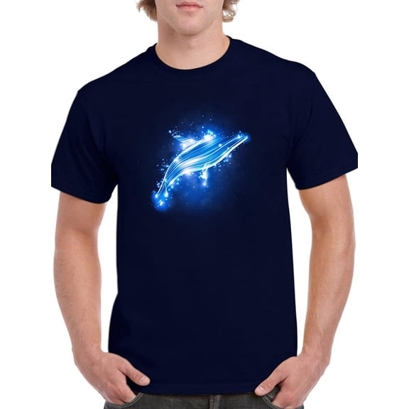 A Neon Dolphin T-Shirt Men -Image by Shutterstock, Male Small