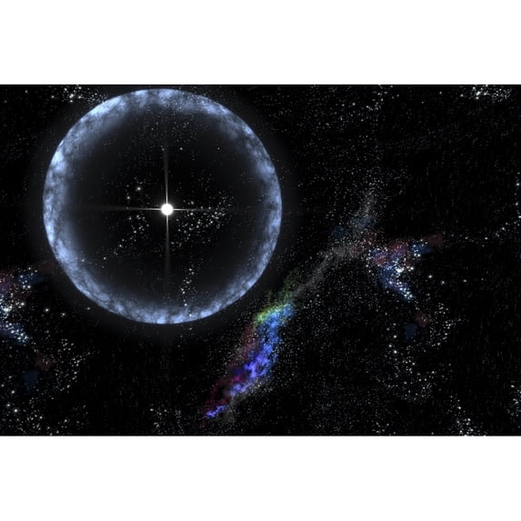 A Neutron star SGR 1806-20 producing a gamma ray flare Poster Print