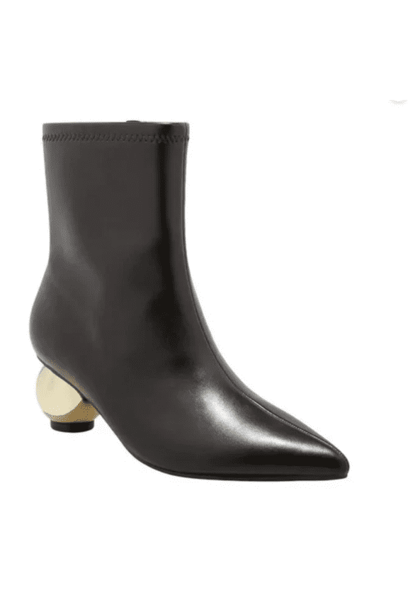 A New Day Womens Black Jaz Ball Heel Stretch Ankle Boots with Memory Foam Insole Size 7