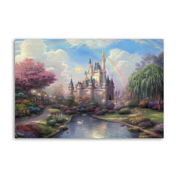 A New Day at The Cinderella Castle Art Poster Canvas Painting Decor Wall Print Photo Gifts Home Modern Decorative Posters 12x18inch(30x45cm)