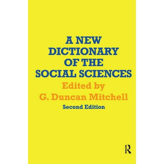A New Dictionary of the Social Sciences, (Hardcover)
