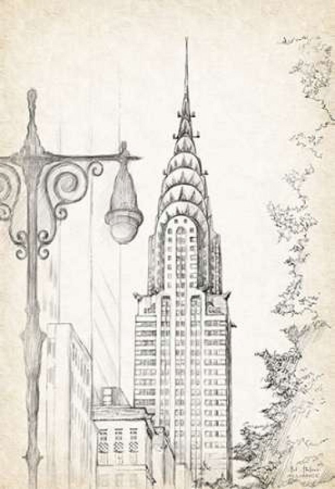 A New York Avenue Sketch Canvas Art - Art Atelier Alliance (24 x 36)