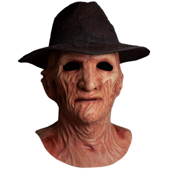 A Nightmare On Elm Street 2 Deluxe Freddy Adult Latex Mask w/ Fedora Hat