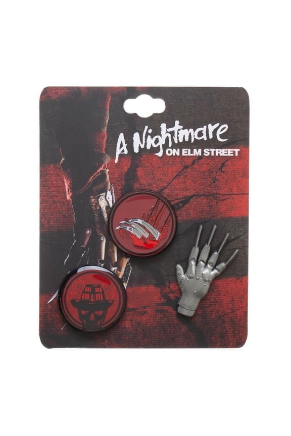 A Nightmare On Elm Street Enamel Metal Logo Pin Set of 3 Pins