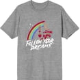 thumbnail image 1 of A Nightmare On Elm Street Follow Your Dreams Men's Heather Gray Crew Neck Short Sleeve Tee-Medium, 1 of 4